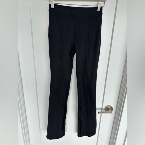 ALO Yoga High-Waist Zip It Flare Leggings Ankle Slit - Picture 4 of 9